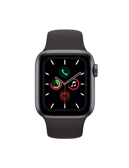 imagem de Apple Watch Series 5 40mm GPS Aluminum Case Mostrador: Pulseira Prateada: Sport Black Grau B1