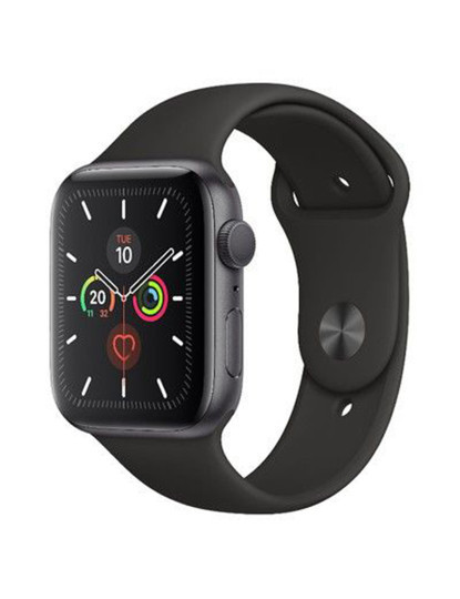 imagem de Apple Watch Series 5 44mm GPS Aluminum Case Mostrador: Pulseira Cinza: Sport Black Grau B1