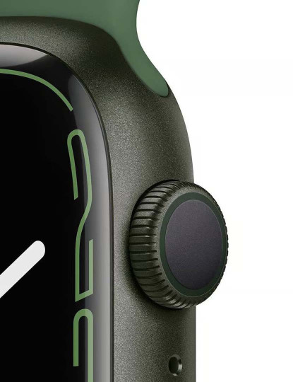 imagem de Apple Watch Series 7 45mm GPS + Cellular Aluminum Case Mostrador: Pulseira Verde: Sport Black Grau A3