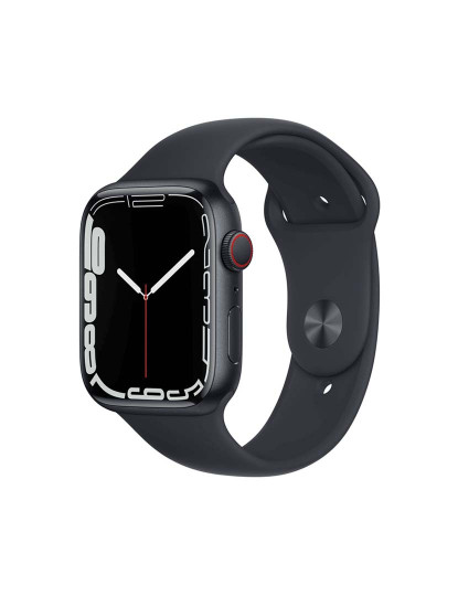 imagem de Apple Watch Series 7 45mm GPS + Cellular Aluminum Case Mostrador: Pulseira Azul: Sport Black Grau B1