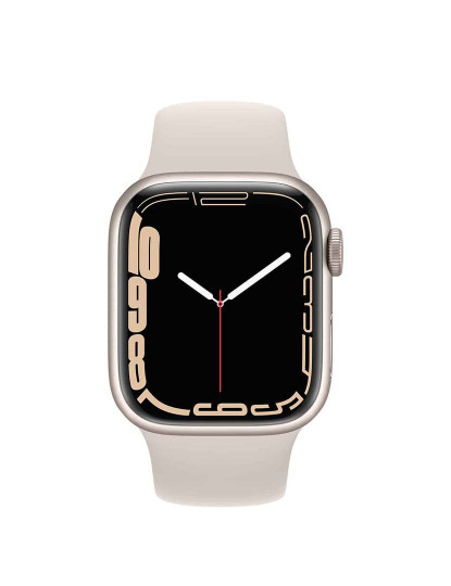 imagem de Apple Watch Series 7 41mm GPS Aluminum Case Mostrador: Pulseira Prateada: Sport Beige Grau B2