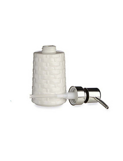 imagem de Dispensador Sabonete Cerâmica Prateado Branco 6 Unidades 150 Ml3