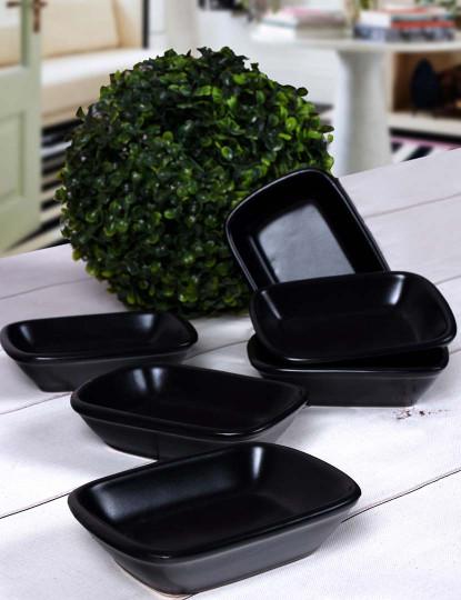imagem de Conjunto de Travessas 6 peças Preto Fosco1