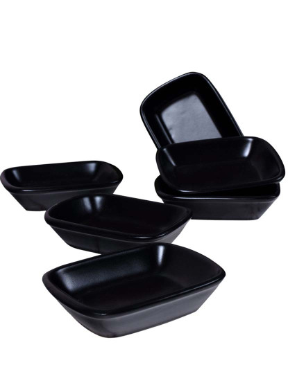 imagem de Conjunto de Travessas 6 peças Preto Fosco2