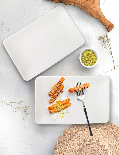 imagem de Conjunto de Pratos 2 Peças Branco1