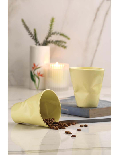 imagem de Conjunto de Chávenas de Café 2 Peças Amarelo1
