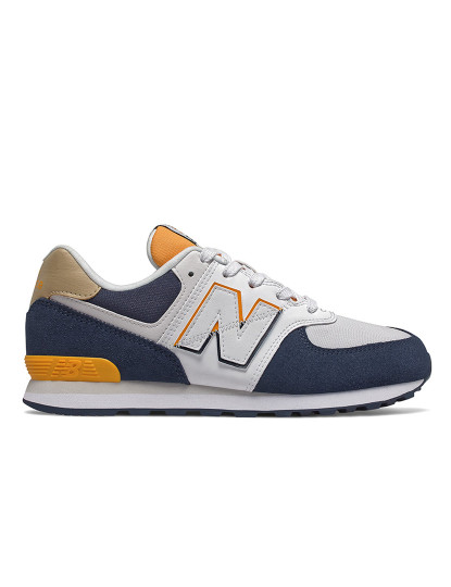 new balance 574 azul e amarelo