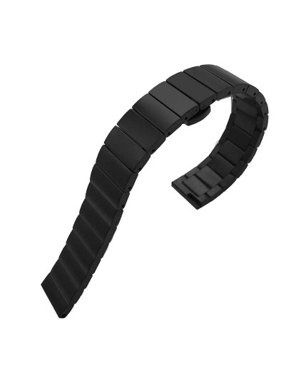 imagem de Bracelete universal de aço inoxidável para Relógios 18mm Preto 1