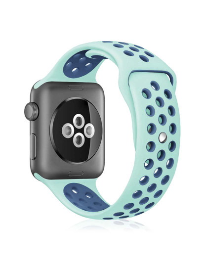 imagem de Bracelete Desportiva Silicone Para Apple Watch 38Mm / 40Mm S/M Verde água-marinha2