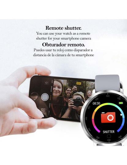 imagem de Smartwatch K12 com Monitor de Tensão Cardíaca Rosa 8
