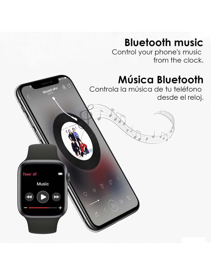 imagem de Smartwatch U78T com Chamadas Bluetooth Temperatura Corporal e Monitor Cardíaco Branco6