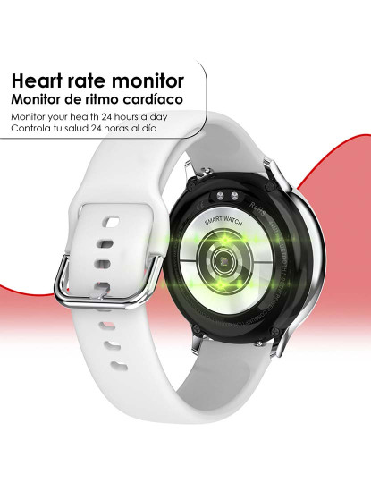 imagem de Smartwatch S20 com Monitor Cardíaco ECG Tensão O2 no Sangue Prateado 4