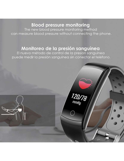 imagem de Smartband Q8T com monitor de temperatura corporal coração e Vermelho3