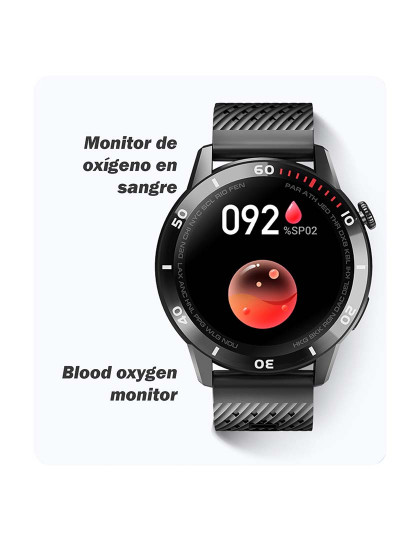 imagem de Smartwatch V93 com notificações no ecrã Preto5