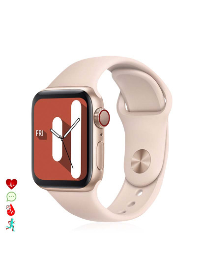 imagem de Smartwatch U78T com Chamadas Bluetooth Temperatura Corporal e Monitor Cardíaco Dourado 1