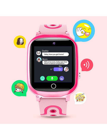 imagem de Smartwatch infantil Q13 localizador GPS + LSB + Wifi Rosa3