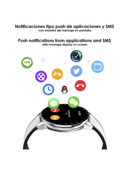 imagem de Smartwatch Y90 com 8 modos Desportivos Castanho5