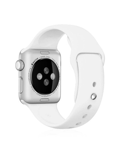 imagem de Bracelete Silicone Apple Watch 42MM/44MM Branco 2