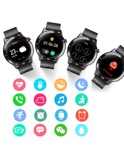 imagem de Smartwatch V93 com notificações no ecrã Preto2