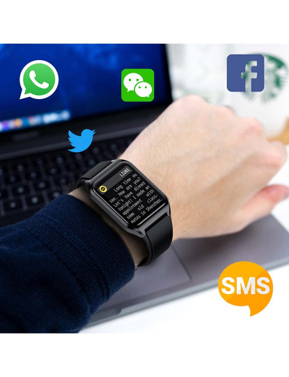 imagem de Smartwatch H60 com notificações de aplicações Prateado6