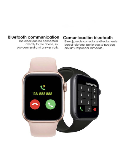 imagem de Smartwatch U78T com Chamadas Bluetooth Temperatura Corporal e Monitor Cardíaco Dourado 4