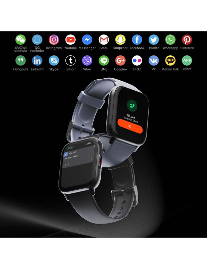 imagem grande de Smartwatch QS16 Cinza Escuro2