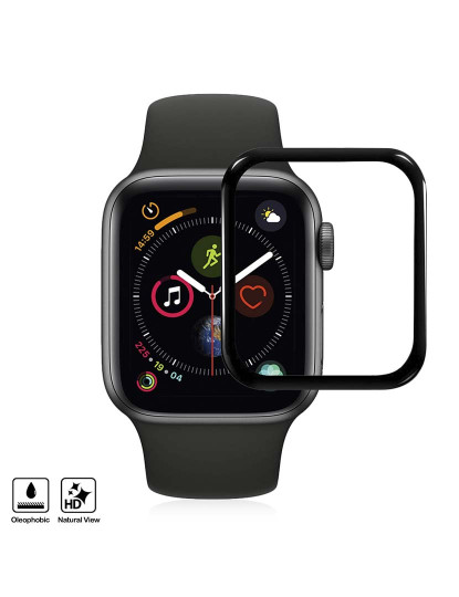 imagem de Protetor ecrã vidro temperado para Apple Watch 44mm Preto1