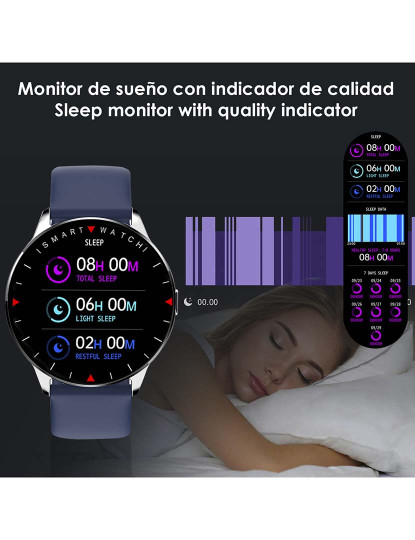 imagem de Smartwatch Y90 com 8 modos Desportivos Castanho6