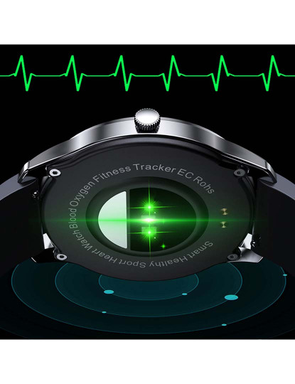 imagem de Smartwatch M28 com termómetro corporal Prateado7