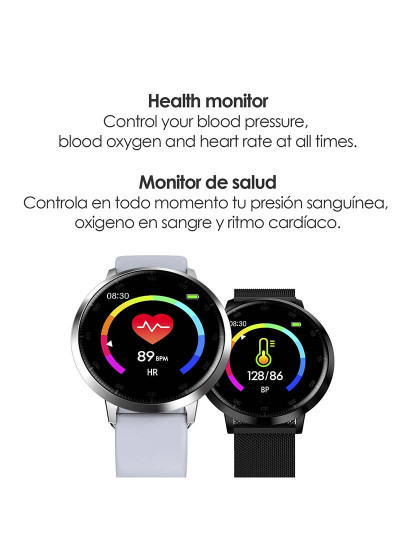 imagem de Smartwatch K12 com Monitor de Tensão Cardíaco cinza3