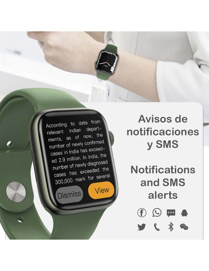 imagem de Smartwatch Kd07 com monitor cardíaco Verde Militar4