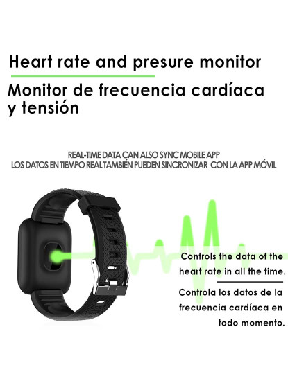 imagem de Smartband ID116 Bluetooth 40 pan monitor cardiaco Preto 2