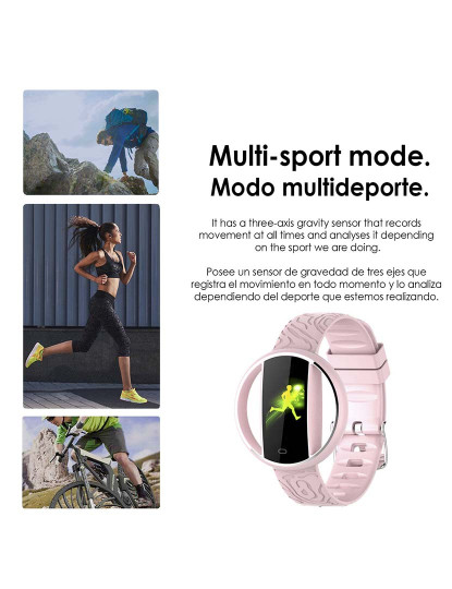 imagem de Smartband Multiesportiva E99 com Monitor de Frequência Cardíaca Rosa 4