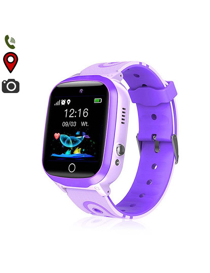 imagem de Smartwatch infantil Q13 localizador GPS + LSB + Wifi Roxo1