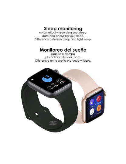 imagem de Smartwatch U78T com Chamadas Bluetooth Temperatura Corporal e Monitor Cardíaco Dourado 7