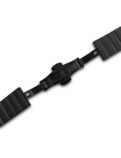 imagem de Bracelete universal de aço inoxidável para Relógios 18mm Preto 3