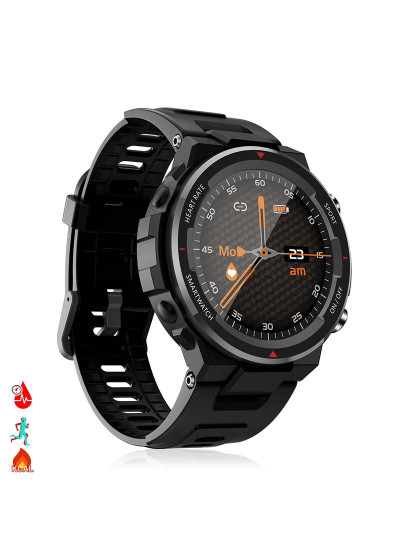 imagem de Smartwatch Q70 com Monitor Cardíaco Tensão e 9 Modos Multidesportivo Preto1