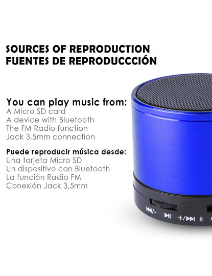 imagem de Caixa de som compacta Martins Bluetooth 3 Azul5