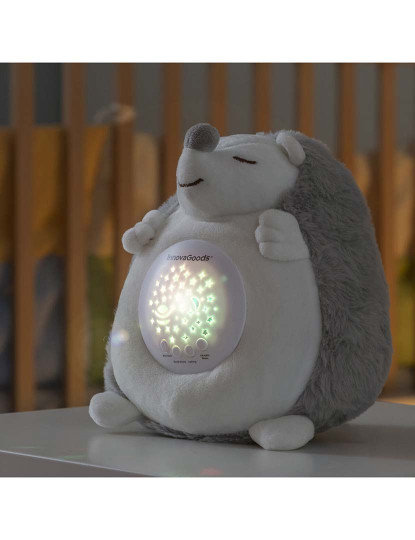 imagem de Ouriço Peluche Recheado com Ruído Branco e Projetor Noturno Spikey InnovaGoods7