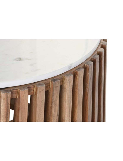 imagem de Mesa de centro em mármore manga 85X85X45 41,50 Branco4