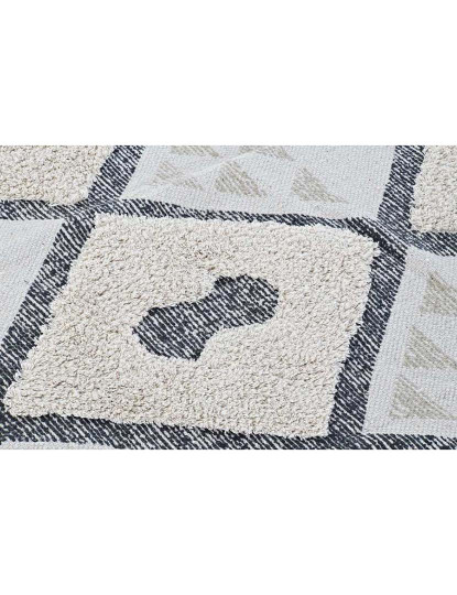 imagem de Tapete de algodão 160X230X1 Losangos bege de 1500 G/M3