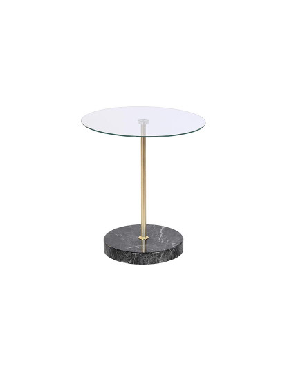 imagem de Mesa Lateral Aço Vidro 45X45X501