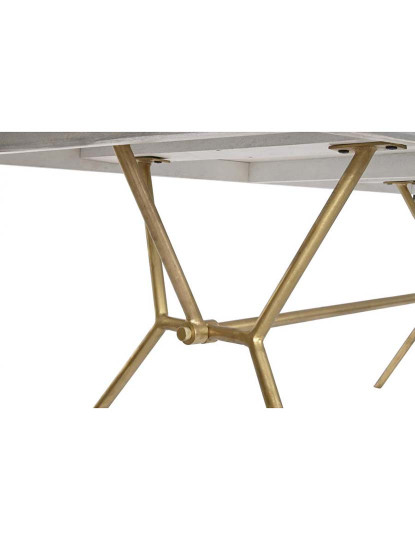 imagem de Mesa de jantar em latão Mango 180X90X76 Losango Branco4