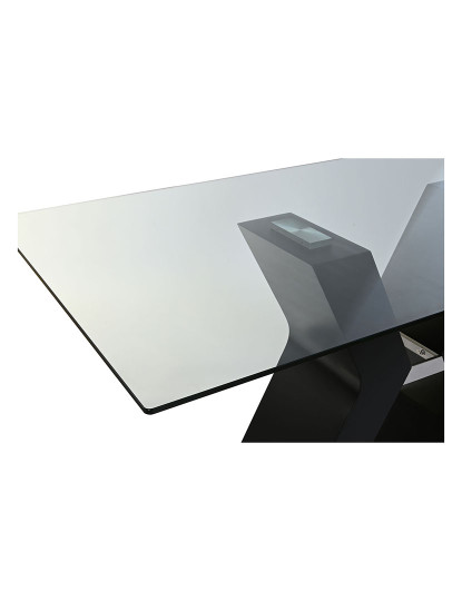 imagem de Mesa de Jantar em Vidro Temperado Mdf 180X90X76 Preto2