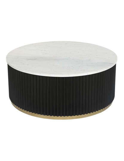 imagem de Mesa de Centro Metal Mármore 80X80X40 Preta1