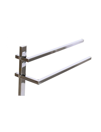 imagem de Toalheiro em aço Mdf 45X21X80 aspecto mármore prateado2