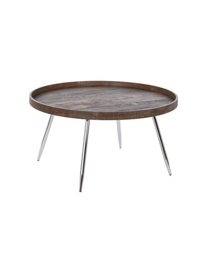 imagem de Mesa de Centro em Aço Mdf 78X78X41,5 Marrom1