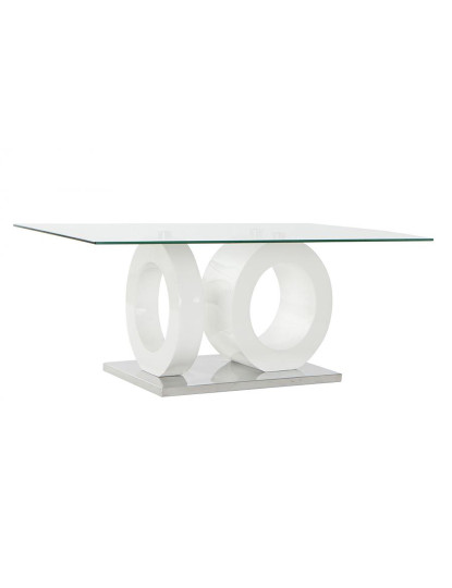 imagem de Mesa de Centro em Vidro Mdf 110X60X45 Branco1