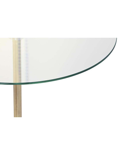 imagem de Mesa Lateral Aço Vidro 45X45X503
