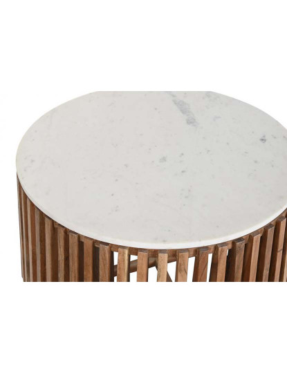 imagem de Mesa de centro em mármore manga 85X85X45 41,50 Branco3